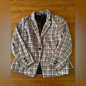 Torrid Red and Gray Plaid Blazer